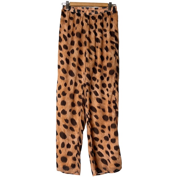 SNYDS 2 Piece Leopard Set Isle Tie Top And Pull On Pants - Picture 7 of 11
